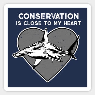 Hammerhead Conservation Heart Sticker